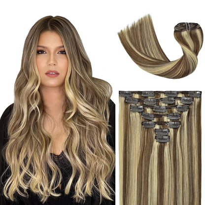 VIP Clip Extensions / Silky Straight 24" (170 g) - ClipeX System