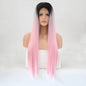 VIP Extensions Off Black to Light Pink Straight Synthetic Lace Front Wig, 24", Color T1B/2317 (70)
