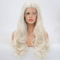 VIP Extensions Platinum White Body Wave Synthetic Lace Front Wig, 24", Color 60 (55)
