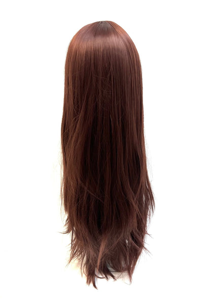 VIP Extensions Dark Brown Straight Synthetic Lace Front Wig, 22", Color 4 (52)