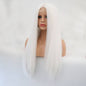 VIP Extensions Platinum White Straight Synthetic Lace Front Wig, 24", Color 1001 (66)