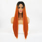 VIP Extensions Off Black to Copper Red Straight Synthetic Lace Front Wig, 24", Color T1B/350 (83)