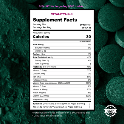 VITALITYbits® Spirulina/Chlorella | Large Bag