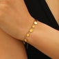 Minimalist Geometric Disc Tassel Necklace & Bracelet Set