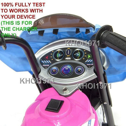 Wall Charger and AC Adapter for Kid Motorz Little Police Patrol Ride-On Motorcycle