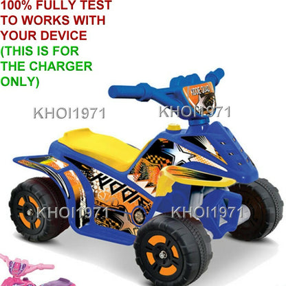 AC Wall Charger Adapter for Kid Motorz Kiddie Quad Ride-On Vehicle