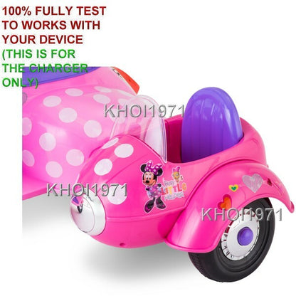 AC Wall Charger Adapter for KidTrax Minnie Mouse Scooter Ride-On Car Model KT1464WM