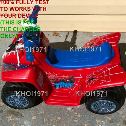 6V AC Charger Adapter for Spider-Man Quad Ride-On Battery