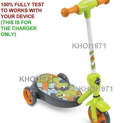 AC Wall Charger Adapter for Huffy Bubble Scooter Dragons Ride-On 2-in-1 Model 18007P