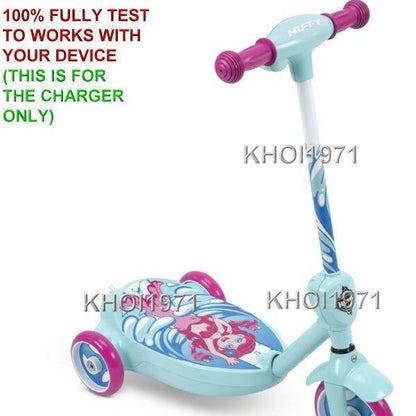 AC Wall Charger Adapter for 2-in-1 Bubble Mermaid Ride-On Scooter
