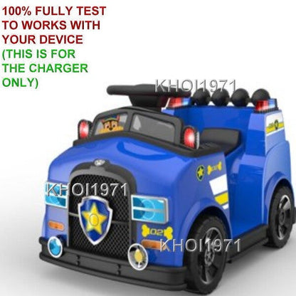 6V AC Wall Charger Adapter for Paw Patrol Chase Ride-On Quad 8804-63 Model