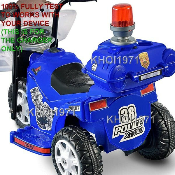 8FT AC Wall Charger Adapter for Kid Motorz Little Police Patrol Ride-On Motorcycle