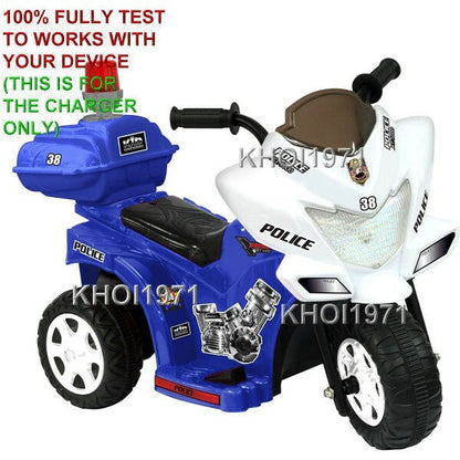 AC Wall Charger Adapter for Kid Motorz Little Patrol Police Motorcycle Ride-On Toy