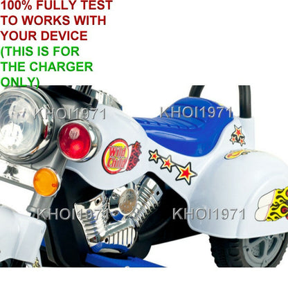 AC Wall Charger Adapter for Little Rider Road Warrior Ride-On Motorcycle