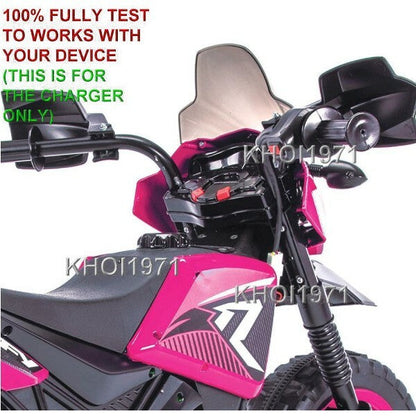 AC Charger Adapter for 17078P Huffy R1 Motorcycle Ride-On with Training Wheels