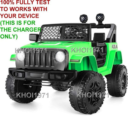AC Wall Charger Adapter for Kidzone 12V Ride-On Race Car Jeep with Remote Control Battery