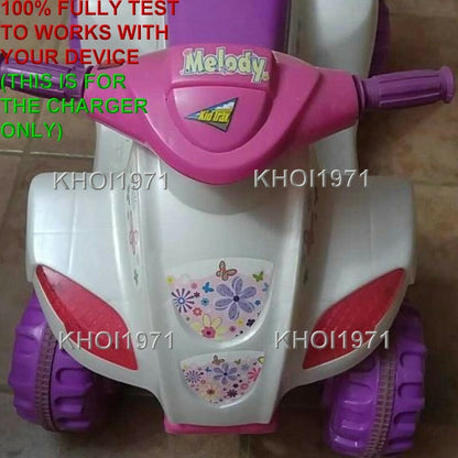 6-Volt AC Wall Charger Adapter for Kid Trax Melody Toddler Quad Ride-On KT1014TG