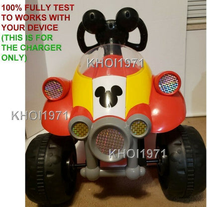 AC Wall Charger Adapter for KT1122WM Kid Trax Mickey Mouse Hot Rod Ride-On Toy