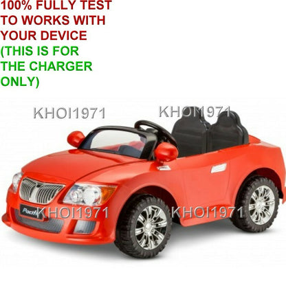 12V AC Wall Charger Adapter for Kidtrax KT1343WM Cool Car Convertible Ride-On