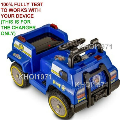 6V AC Wall Charger Adapter for Kidtrax KT1481WM Paw Patrol Chase Ride-On Toy