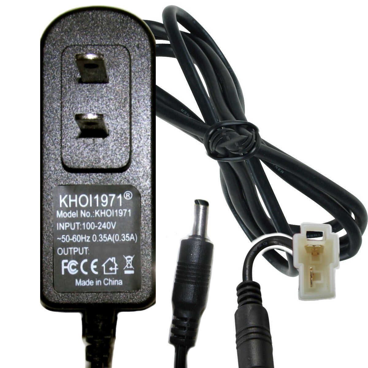 AC Wall Charger Adapter for KT1502WM KidTrax 6V Ride-On Mow & Go Lawn Mower Battery