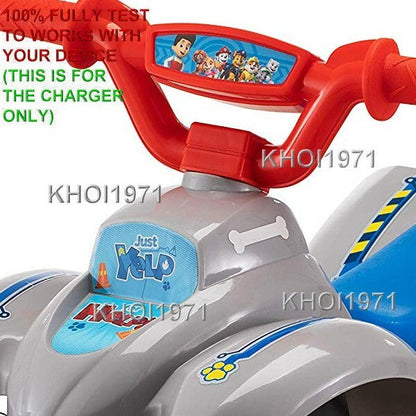 AC Wall Charger Adapter for KT1521AZ Kidtrax Nickelodeon Paw Patrol Quad Ride-On Toy