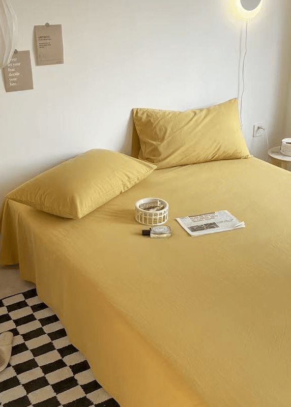 Washed Cotton Bed Sheets (15 Colors)