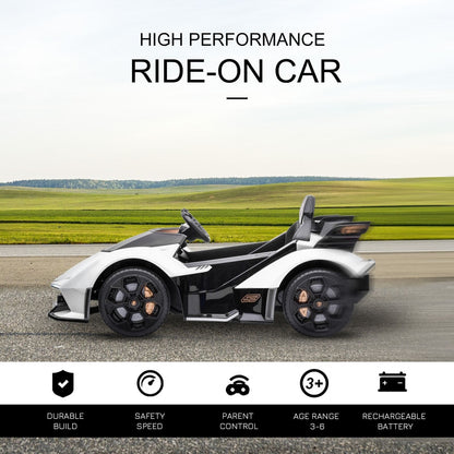 12V Kids Ride-On Sports Car Toy with Remote Control and Battery Powered Motor