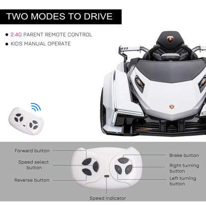 12V Kids Ride-On Sports Car Toy with Remote Control and Battery Powered Motor