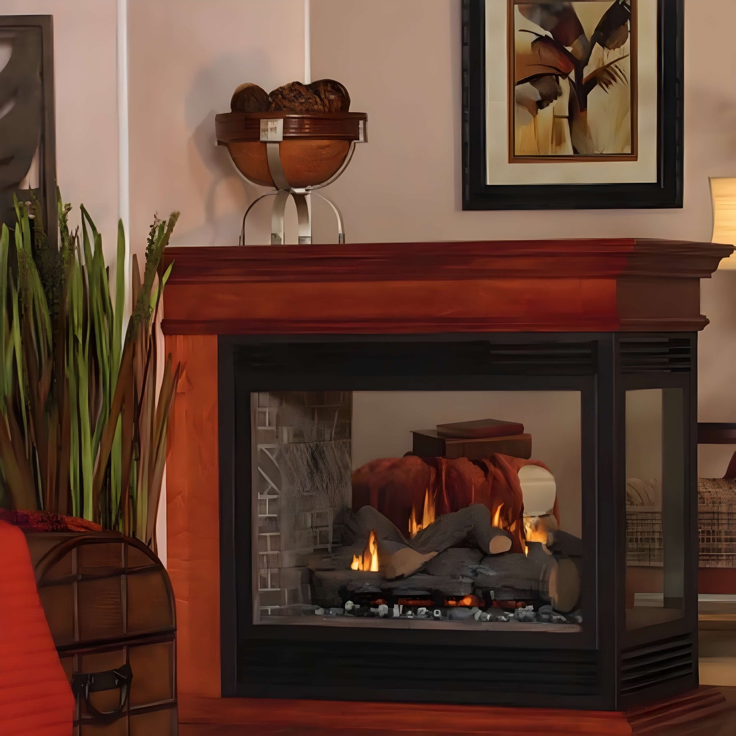 White Mountain Hearth (Empire) Tahoe 36-Inch Propane Gas Direct Vent Premium See Through Fireplace [DVP36SP32EP] (SAK86420)