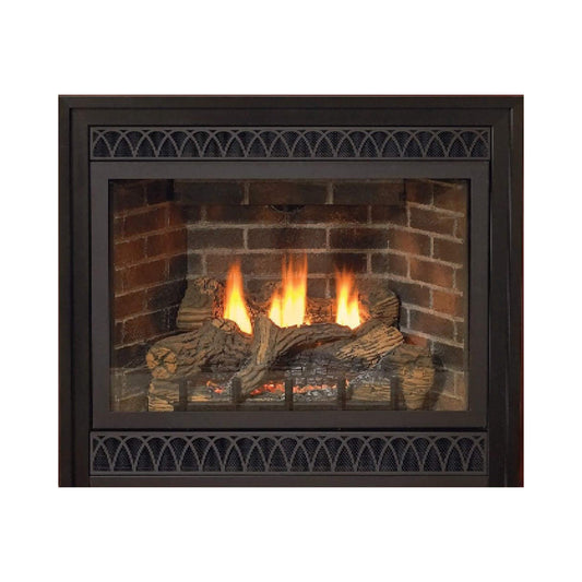 White Mountain Hearth (Empire) Tahoe 48-Inch Intermittent Pilot Propane Gas Direct Vent Deluxe Fireplace W/ On/Off Switch [DVD48FP70P] (SAK40376)