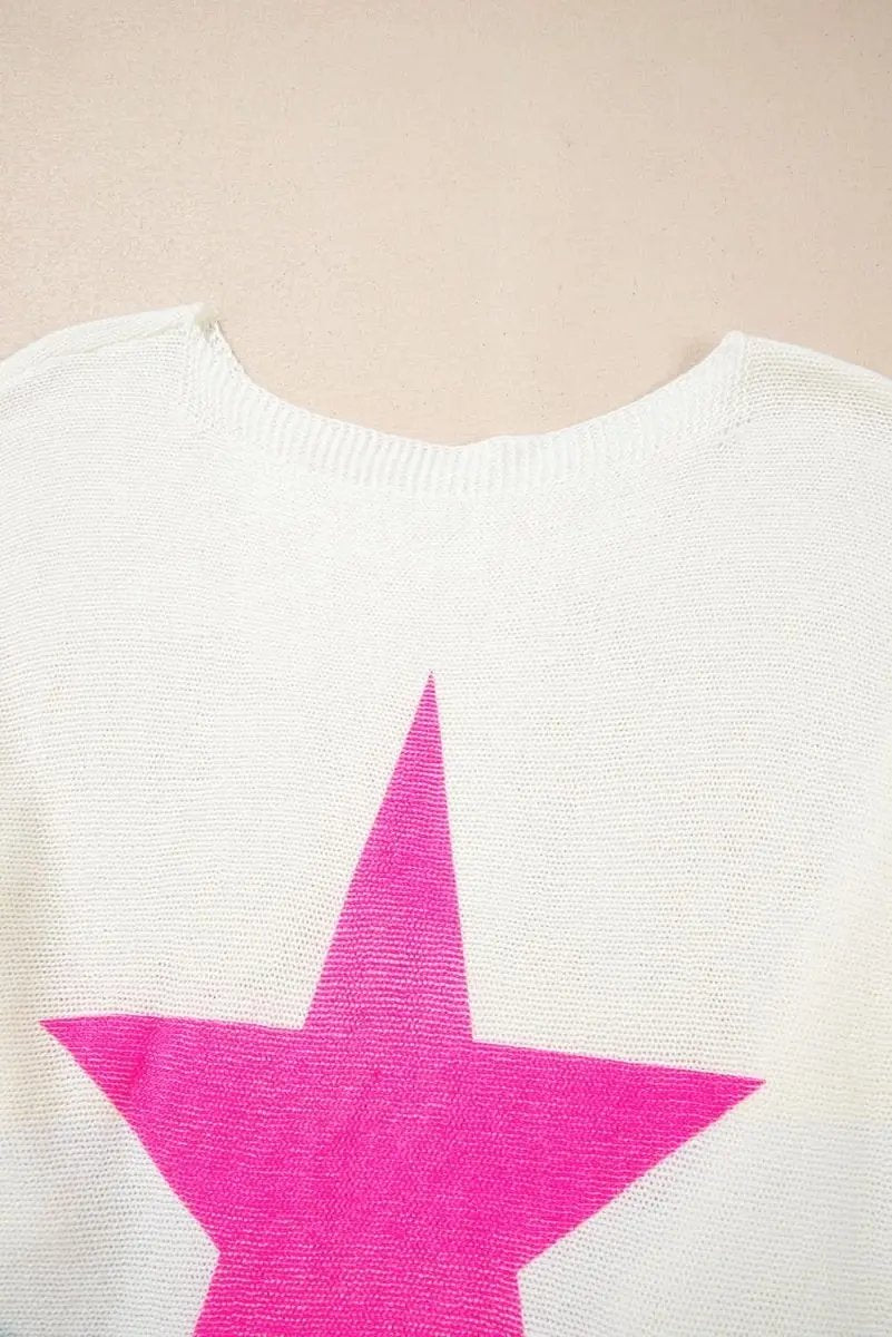 Sweaters Love Salve Star Colorblock Sweater Women's Daily Casual Knit Top - Soft & Stylish