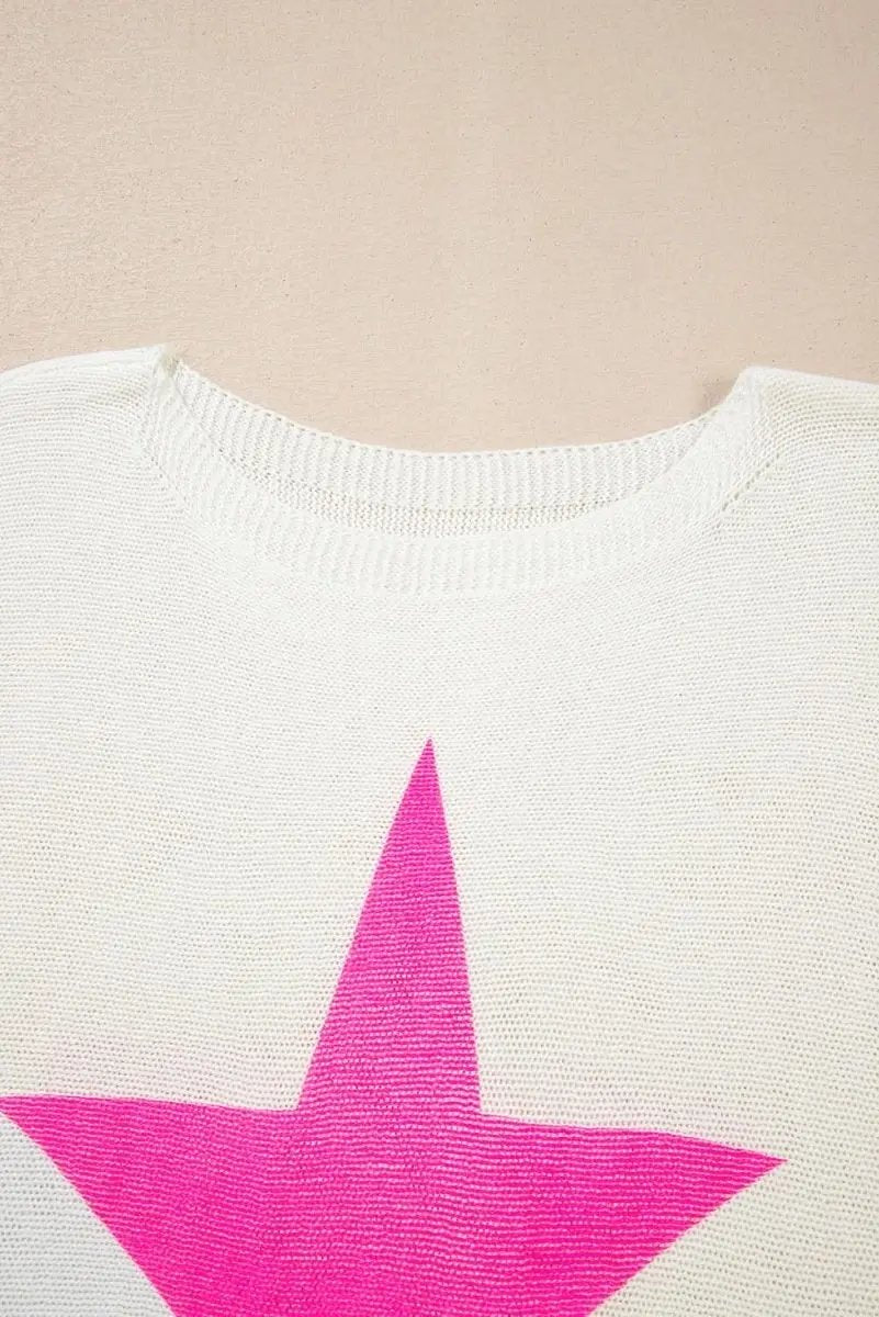 Sweaters Love Salve Star Colorblock Sweater Women's Daily Casual Knit Top - Soft & Stylish