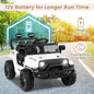 12V Electric Ride On Jeep Toy Car for Kids with Remote Control, USB, Bluetooth, and LED Lights