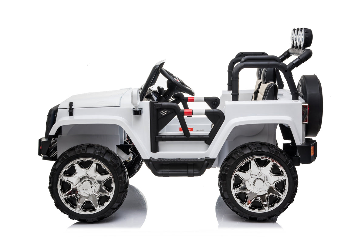 Cars For Kids Jeep Style 4x4 Monster Truck W/Rubber Tires 24 Volt