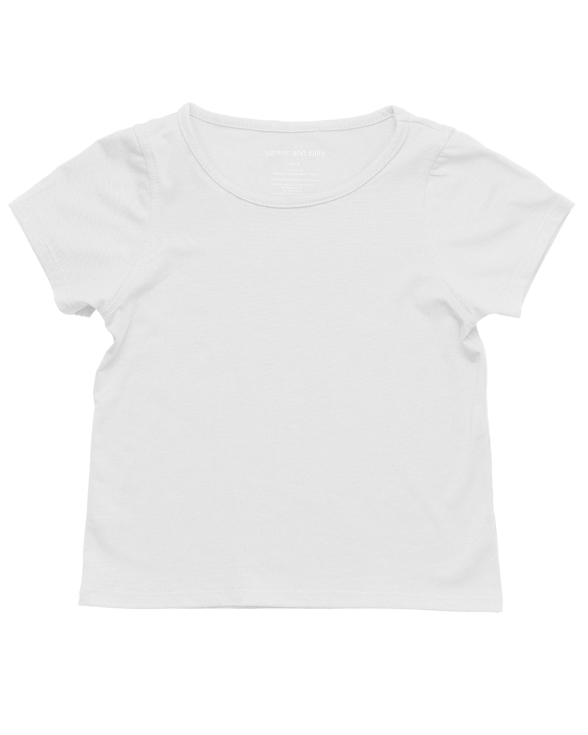 The Everday Sensory Friendly White Tee w Chewy necklace- *actual chewy necklace design may vary, but color will match tee*