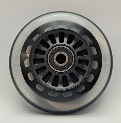Car Polyurethane Replacement Wheels Set of 4 90mm Black Without Lights