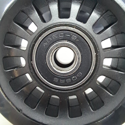 Car Polyurethane Replacement Wheels Set of 4 90mm Black Without Lights
