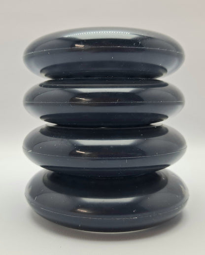 Car Polyurethane Replacement Wheels Set of 4 90mm Black Without Lights