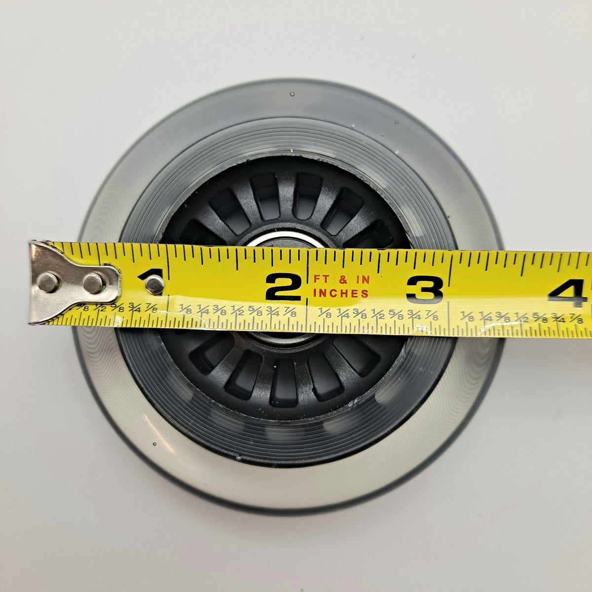 Car Polyurethane Replacement Wheels Set of 4 90mm Black Without Lights