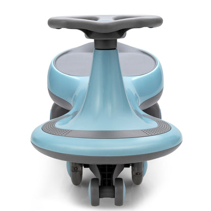 Blue Wiggle Car Ride-On Toy with Flashing Wheels for Toddlers and Kids