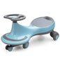 Blue Wiggle Car Ride-On Toy with Flashing Wheels for Toddlers and Kids