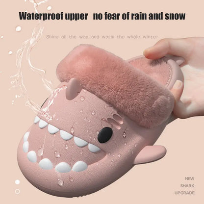Winter Plush Shark Slippers - # BOAA73410008