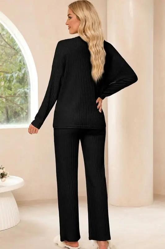 Sweaters YNIQUE Ribbed Knit Outfit Women's Loungewear Set V-Neck Slouchy Two-Piece Comfortable