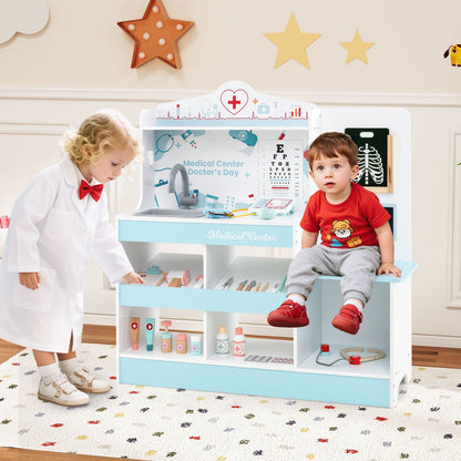 Wooden Doctor Playset with Stethoscope for Toddlers over 3 Years Old