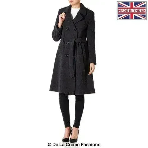 Wool Cashmere Military Coat - British Made | Femstylo