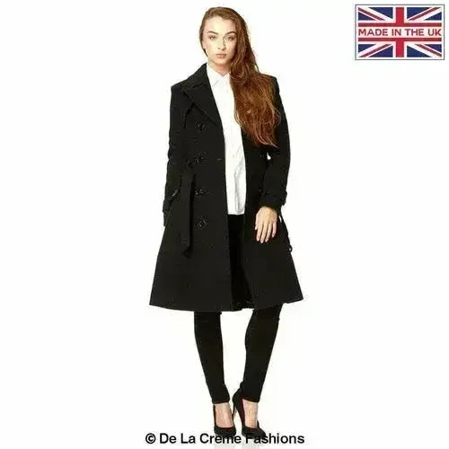 Wool Blend Double Breasted Coat (1201)
