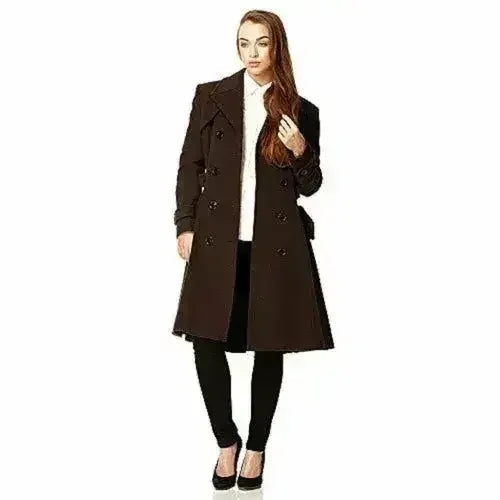 Wool Blend Double Breasted Coat (1201)