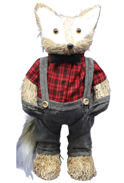 Holiday Fox Figurine - 12 Inch -