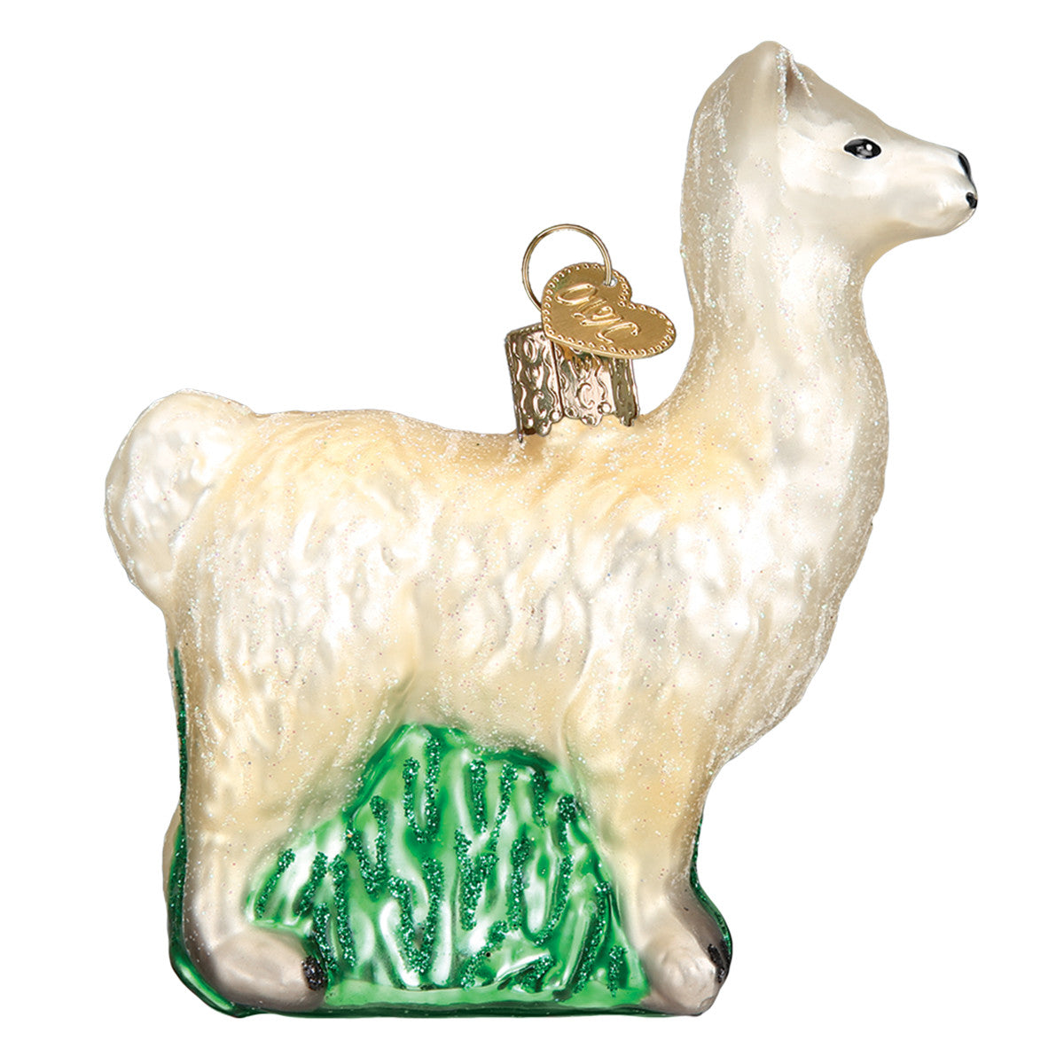 Llama Glass Ornament